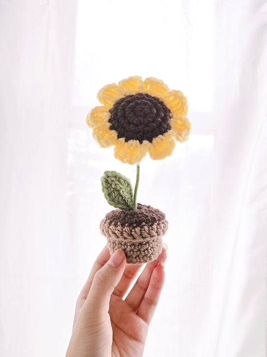 tiny sunflower pot