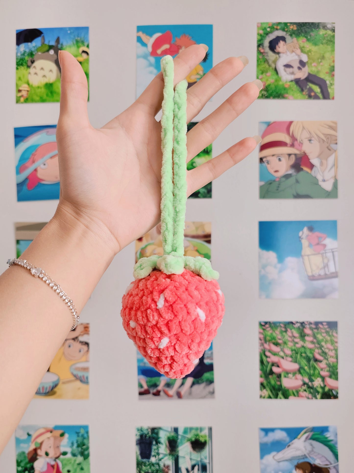 strawberry bag charm
