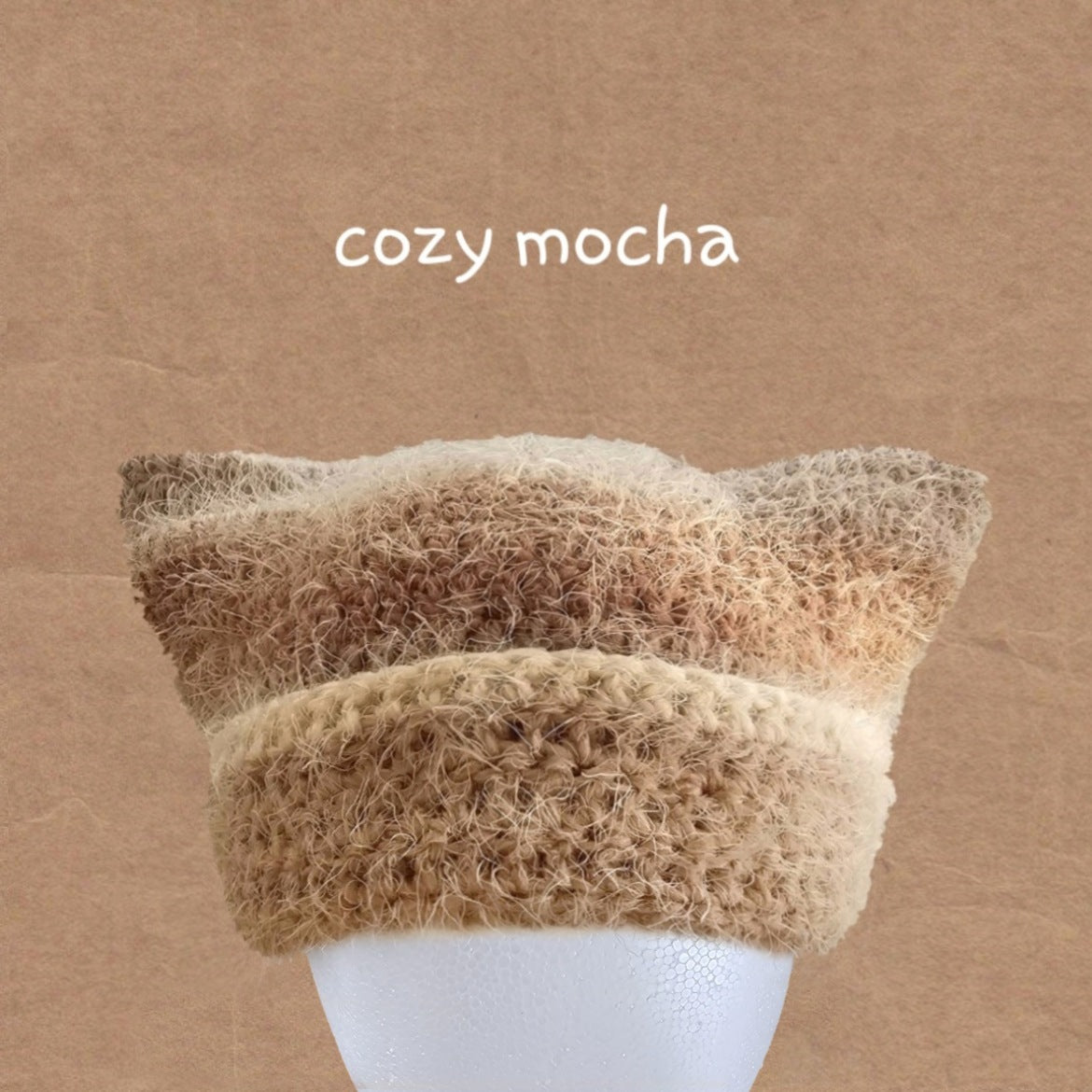 fuzzy cat beanie